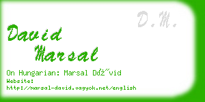 david marsal business card